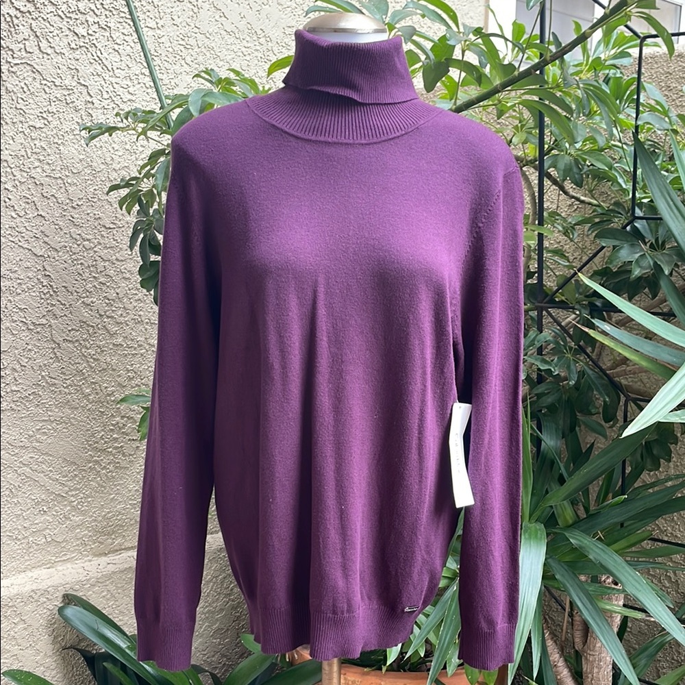 New Purple Calvin Klein Turtleneck Sweater